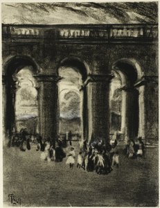 El patio del palacio, Madrid de Joseph Pennell