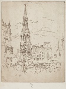 La Cruz de Elinor, Frente a la Estación de Charing Cross de Joseph Pennell