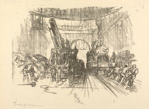 Serie de la Guerra Inglesa: W. 453. Listos para la guerra de Joseph Pennell