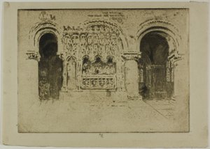 Tumba del Fundador, Iglesia de San Bartolomé el Grande de Joseph Pennell