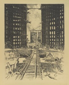 Las Puertas de la Esclusa de Pedro Miguel, 1912 de Joseph Pennell