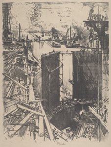 La Puerta de Guardia, Esclusa de Gatun de Joseph Pennell
