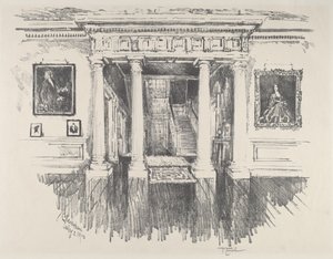El Salón en Cliveden, 1912 de Joseph Pennell