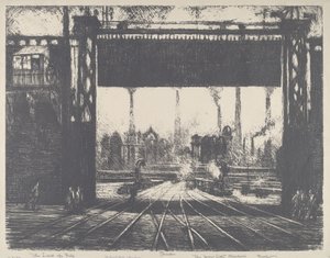 La puerta de hierro, Charleroi de Joseph Pennell