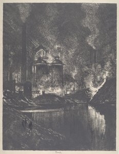 El lago de fuego, Charleroi de Joseph Pennell