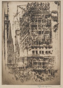 La nueva bolsa de valores, 1921 de Joseph Pennell