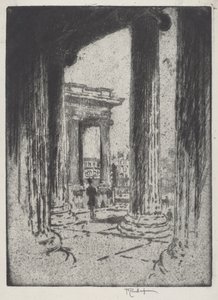 El pórtico, Museo Británico de Joseph Pennell