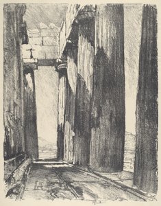 El pórtico del Partenón de Joseph Pennell