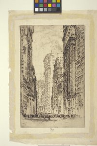 La Bolsa, Nueva York (aguafuerte) de Joseph Pennell