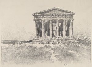 El templo junto al mar, Templo de la Concordia, Girgenti de Joseph Pennell