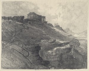 Los templos en la muralla, Girgenti de Joseph Pennell