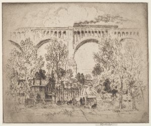 El viaducto, D., L. & W. en Nicholson, Pa.