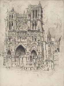 La fachada oeste, Amiens, 1907 de Joseph Pennell