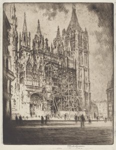 La Fachada Oeste, Catedral de Ruan de Joseph Pennell