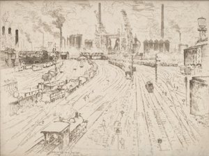 Rieles, Oberhausen, 1910 de Joseph Pennell
