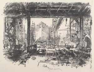 Bajo el cobertizo de Joseph Pennell