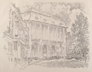 Wertheim, Leipziger-Platz, Berlín, 1921 de Joseph Pennell