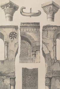 13. Detalles, Mezquita de Ibn Tulun, 1843 de Joseph Philibert Girault De Prangey