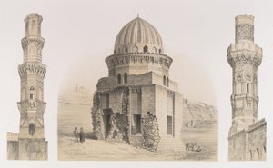 87. Tumbas y minaretes, en El Cairo, 1843 de Joseph Philibert Girault De Prangey