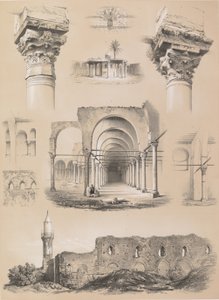 Detalles, mezquita de Amrou, en El Cairo, 1843 de Joseph Philibert Girault De Prangey