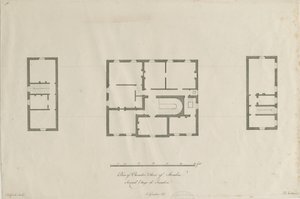Sandon Hall - Plano del piso de la cámara: grabado, nd [1769-1771]