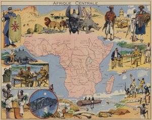 África Central (litografía en color)