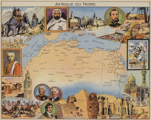 Norte de África (litografía en color)