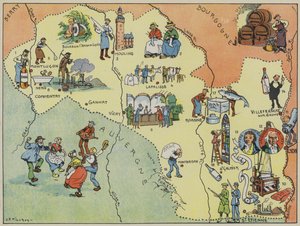 Bourbonnais-Lyonnais (litografía en color) de Joseph Porphyre Pinchon