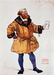 Traje para el personaje de Brander en La condenación de Fausto de Hector Berlioz, boceto de Joseph Porphyre Pinchon (1871-1953)