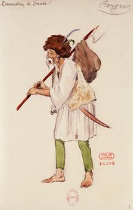 Traje para el personaje de la Húngara en La condenación de Fausto de Hector Berlioz, boceto de Joseph Porphyre Pinchon (1871-1953) de Joseph Porphyre Pinchon