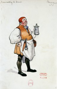 Traje para el personaje del anfitrión en La condenación de Fausto de Hector Berlioz, boceto de Joseph Porphyre Pinchon (1871-1953)