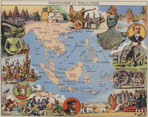 Indochina e Insulinde (litografía en color)