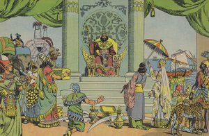 Salomón en su gloria (litografía en color) de Joseph Porphyre Pinchon