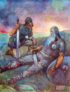 Sabía que sus días de alegría en esta tierra habían pasado (litografía en color)