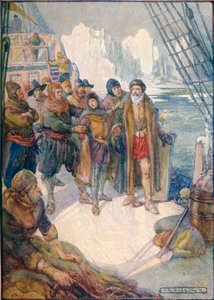 Estos hombres crueles querían dejar a Hudson a la deriva en las aguas heladas, 1907, c1920 de Joseph Ratcliffe Skelton