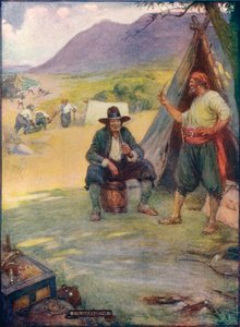 Donde ahora se encuentra la gran ciudad de Ciudad del Cabo, instalaron sus tiendas y cabañas, c. 1908, c. 1920 de Joseph Ratcliffe Skelton