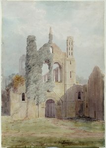 Abadía de Kirkstall desde el frente oeste de Joseph Rhodes