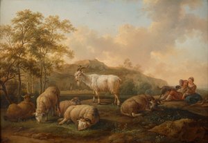 Paisaje con ganado pastando de Joseph Roos d. Ä.