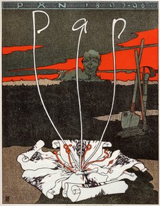 Arte. Pan, revista en estilo art nouveau. Cartel por Joseph Sattler, Alemania, c.1895 (cartel) de Joseph Sattler