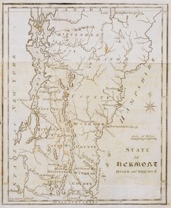 Mapa del estado de Vermont de Joseph Scott