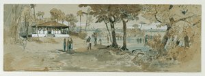 Templo budista en Point de Galle, Wakwalla en Ceilán (Sri Lanka) de Joseph Selleny
