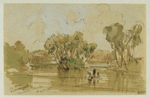 Paisaje en la isla Puinipet (Ponape), Islas Carolinas de Joseph Selleny