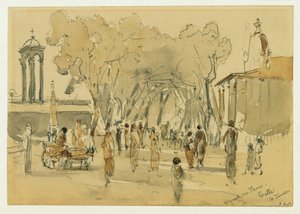 Camino a la puerta en Point de Galle en Ceilán (Sri Lanka) de Joseph Selleny