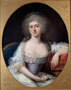Retrato de Marie Therese Louise de Savoie Carignan, Princesa de Lamballe de Joseph Siffred Duplessis