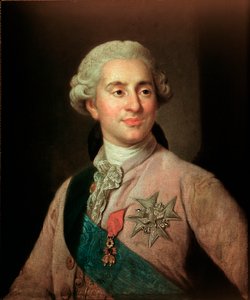 Retrato del Rey de Francia Luis XVI (1754-1793) con las insignias de la Orden del Toisón de Oro. Pintura de Joseph Siffred Duplessis (1725-1802). Siglo XVIII. de Joseph Siffred Duplessis