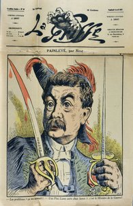 Retrato del matemático y político francés Paul Painlevé (1863-1933) caricatura de Sirat en "La Griffe" de 1917 de Joseph Sirat