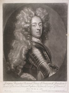 Retrato oval de Jorge II, Rey de Gran Bretaña, 1706 de Joseph Smith