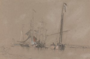 Navegando por la costa cerca de Corton de Joseph Stannard