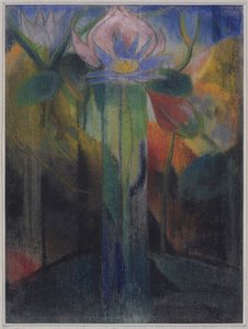 Follaje de la selva, c.1918-9 (pastel sobre papel cubierto de gasa)