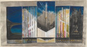 Estudio para Nueva York Interpretada de Joseph Stella